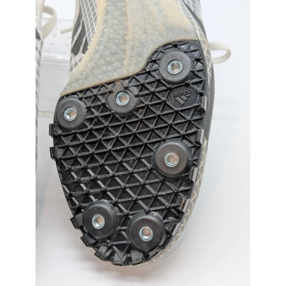 Adidas Sprintstar Track Spikes White Gray Sprint Running Shoes Men's 7